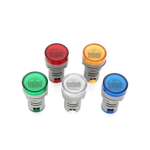 22 مم AD16-22DSV الفولتميتر الرقمي الدائري AC 60-500V مقياس الجهد الصغير LED شاشة رقمية مؤشر الفولتميتر ضوء مصباح طيار (أحمر) in Saudi Arabia
