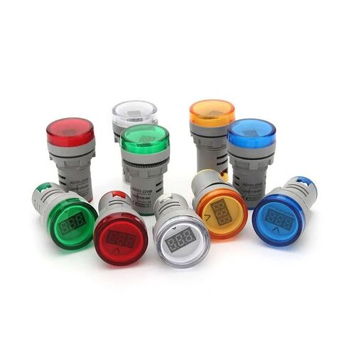 22 مم AD16-22DSV الفولتميتر الرقمي الدائري AC 60-500V مقياس الجهد الصغير LED شاشة رقمية مؤشر الفولتميتر ضوء مصباح طيار (أحمر) in Saudi Arabia