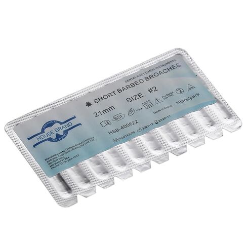 400622 HSB Barbed Broaches #2 XX-Fine 21mm Yellow Sterile 10/Pk in Saudi Arabia