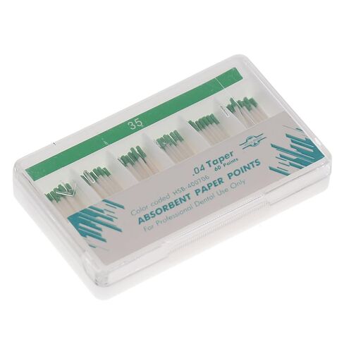 HSB 400706, Absorbent Paper Points .04 Taper – High-Quality Endodontic Tools for Efficient Root Canal Drying and Moisture Control, .04 Taper, #35, 60/Pk in Saudi Arabia