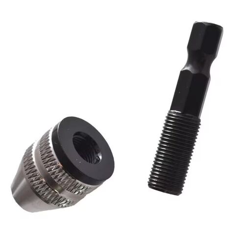 2pc Keyless Drill Chuck Screwdriver Impact Driver Adaptor 1/4 '' Hex Shank Drill Arrow Bit Tool Quick Change Convertor Adapter in Saudi Arabia