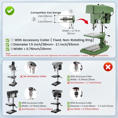 Square Hole Drill Bit Adapter for Drill Press – Dual-Use Mortising Attachment for Drill Press & Hand Drill, Mortising Machine Accessory, Adapter for Woodworking in Saudi Arabia