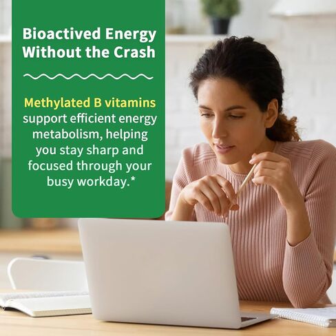 iMATCHME Methylated B Complex Liquid Drops - Max Absorption L-Methylfolate (L-5-MTHF), Vitamin B12 Methylcobalamin, B6 - with Ashwagandha & Saffron for Energy, Focus & Brain Health - Vegan, 2 Fl Oz in Kuwait