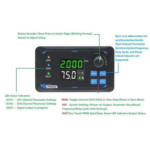 DC 5-24V Dual Signal Generator Square Pulse Wave Frequency Meter 4-20ma Frequency Function Generator 1Hz-150kHz Output in Saudi Arabia