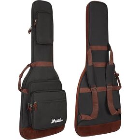 حقيبة جيتار كهربائي ببطانة 0.5 بوصة، حقيبة جيتار كهربائي، حقيبة ظهر للجيتار الكهربائي مع حزام للرقبة و4 جيوب، أسود in Kuwait