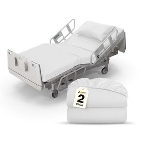 Avalon Bedding Fitted Hospital Bed Sheets - Knitted Jersey Sheets for Hospital Bed Fitted Sheet with All Around Elastic - Twin Size 36" x 84" x 16" (Pack of 2) in Kuwait