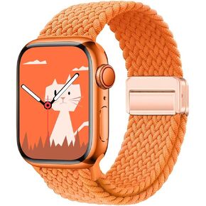 Yaber Braided Solo Loop Compatible with Apple Watch Band 38mm 40mm 41mm 42mm 44mm 45mm 46mm 49mm for Women Men, Adjustable Magnetic Straps Elastic Sport Wristbands for iWatch Series 10 9 8 7 6 5 4 3 2 1 Ultra 2 1 SE in Kuwait