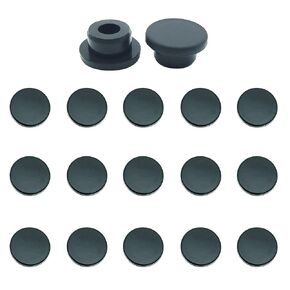 15PCS 20mm Black Silicone Rubber Plugs for Round Holes Soft Flexible T-Type Rubber Stopper Plug Assorted Sizes, Fit for 19.5-19.8mm Hole in Kuwait