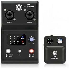 W IN-MIX Wireless in Ear Monitor System, 2.4ghz Stereo IEM System Transmitter and bodypack Receiver for Studio, Band Rehearsal, Live Performance, Channel Scan Mode in Kuwait