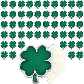 50 Pcs Golf Ball Markers - Four Leaf Clover, Cute Funny Novelty Golf Markers, Golf Accessories Gifts Ball Position Marking Disc for Men Weman Golfers in Kuwait