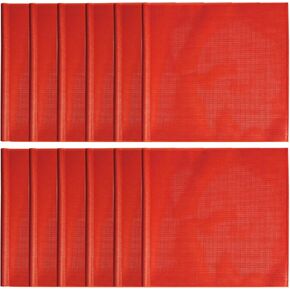 12 قطعة من أعلام السلامة البرتقالية الساطعة مقاس 45.72 سم × 45.72 سم، علم تحذير شبكي لعلم السلامة، لافتة تحذير للمقطورة، لافتة حمراء شبكية للشاحنات، والمقطورة، والقوارب، والحمولة كبيرة الحجم للشاحنات (بدون وتد) in Kuwait