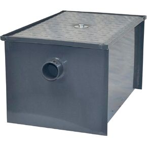30 LB Carbon Steel Grease Trap Interceptor for Restaurant Under Sink Kitchen, Commercial Grease Interceptor for Dishwashers & Sinks, Oil Separator for Food Trucks, Cafes & Commercial Kitchens in Kuwait