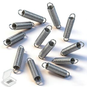 9600 Extension Springs Stainless Steel, 1/4" x 1-1/2" Hook Ends, 12-Pack - Heavy Duty Single Loop Opening Mechanical Tension Springs for Gate Latch, Garage Door, Small Repairs in Kuwait