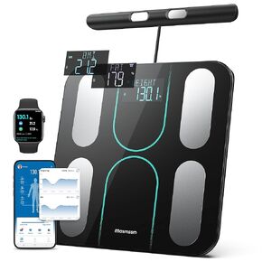 Smart Scale for Body Weight and Fat, 8-Electrode Full-Body Composition Scale with Handle, Dual-Frequency BIA, 28 Body Metrics, High Accuracy Digital Bathroom Scale, FSA&HSA Eligible in Saudi Arabia