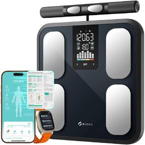 CLORIS 8 أقطاب كهربائية مقياس رقمي ذكي FSA&HSA مؤهل لوزن الجسم والدهون الدقيقة مؤشر كتلة الجسم كتلة العضلات قياس تكوين الجسم محلل الصحة مع تطبيق بلوتوث in Kuwait