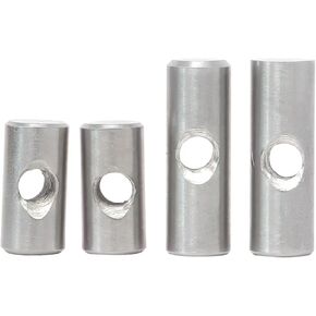 Barrel nut, 5/10pcs M4/M5/M6 Barrel Bolts Cylindrical Pin Dowel Cross Hole Hammer Embedded Nut for Wood Furniture 304 Stainless Steel(M6X12-5PCS) in Saudi Arabia