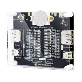 DisplayPort Cable Tester for Standard DisplayPort Cable and Mini DisplayPort Cable, 20 LED Light Status Indictor to Check Disorder Short Open for DP1.0, 1.1, 1.2,1.2a，1.3, 1.4, 2.0, 2.1 in Kuwait