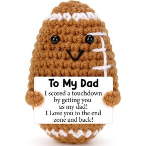 هدايا كرة قدم كروشيه صغيرة مضحكة للأب من ابنته، هدايا عيد الحب المصنوعة يدويًا من الكروشيه للأب خطوة الأب، هدية أنا أحبك يا أبي لعيد الأب عيد الفصح عيد الميلاد ديكور صغير in Kuwait