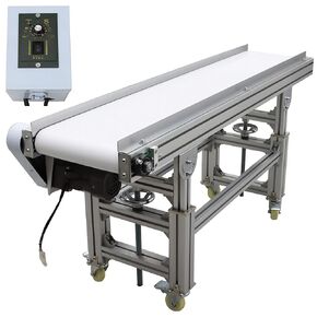 TECHTONGDA Flat Belt Conveyor Systems for Industrial Transport Aluminum Frame Conveyor Length 59inch Belt Width 11.8inch in Kuwait