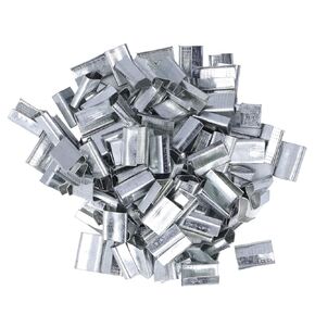 ربط الختم المفتوح، التعبئة والتغليف الأختام المفتوحة 200 قطعة من الصلب المجلفن قوة العض 1102.3 رطل، مشبك حزام القابض لحزام الحيوانات الأليفة البلاستيكي 16 مم in Kuwait