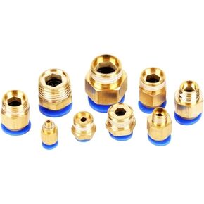 1pcs PC Air Pneumatic Fitting 4mm 6mm 8mm 10mm 12mm Hose Tube British Standard Pipe Thread 1/4 1/2 1/8 3/8 Male Thread Brass(PC6-02) in Saudi Arabia