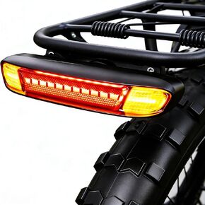 ضوء خلفي للدراجة، تحذير فلاش مزدوج أحمر وأصفر وضوء ضباب، 6 أوضاع USB-C قابلة لإعادة الشحن، وقت تشغيل 24 ساعة، ضوء دراجة LED 400 لومن، IPX6 مقاوم للماء للتنقل والركوب الليلي in Kuwait