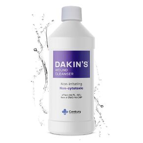 Dakin's Wound Cleanser Spray Diluted 0.0125% Sodium Hypochlorite Solution for Acute or Chronic Wounds, Non-Cytotoxic Antimicrobial No-Rinse Formula, Gentle Alcohol Free Wound Therapy, 8 oz Bottle in Kuwait