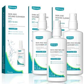 Dimora OTC First Aid Antiseptic Spray, PHMB Skin and Wound Cleanser for Cleansing Wounds and Moistening Absorbent Wound Dressings for Cuts, Abrasions, Lacerations, Burns, and More – 80mL Each (3 Pack) in Kuwait