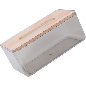 jojofuny Decorative Napkin Box with Wooden Lid Large Black Nordic Paper Napkin Case Household Tissue Dispenser for Kitchen and Dining Table in Saudi Arabia