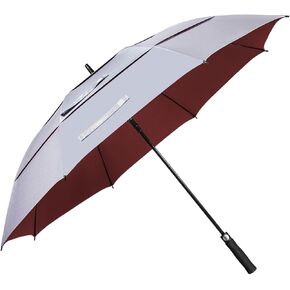 LANBRELLA Golf Umbrella Windproof Stick Umbrella Triple-layer Inter-vented Canopy Vented Auto Open 62 Inch in Kuwait