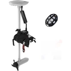 AQUOS Haswing CaymanT 12V 55LB 26in. Shaft Transom Electric Trolling Motor – Includes Wireless Remote for Fishing Boats in Saltwater & Freshwater in Kuwait