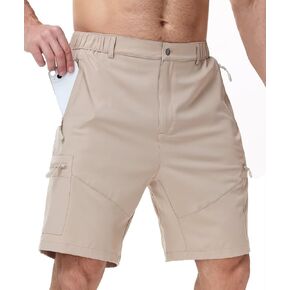 Mens Athletic Workout Sport Shorts Running Fishing Hiking Shorts with Belt Loop Summer Beach Vacasion Outfits in Kuwait