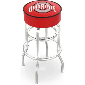 L7C1 Ohio State 25" Double-Ring Swivel Counter Stool with Chrome Finish in Saudi Arabia