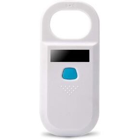 Portable OLED Display RFID ISO11784/11785 134.2Khz/125khz FDX-B Microchip Reader Scanner for Dog/Cat（White） in Kuwait