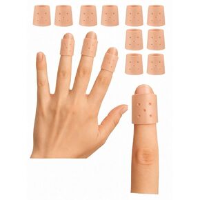 Skin Picking Prevention And Treatment Covers, Finger Caps For Dermatillomania, Anti-Skin Picking Guards For Fingers , Left-Handed Writing Comfort, Cuticle Protection-10 Pack, Reusable Nude Tone in Saudi Arabia