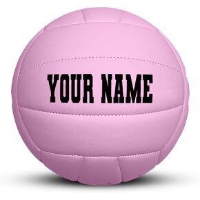 HAMMET Custom Pink Volleyball with Your Name or Text – Durable, Personalized Soft Play Volleyball - Official Size Customized Gift for Mom, Daughter, Girl, Coach and Player in Kuwait