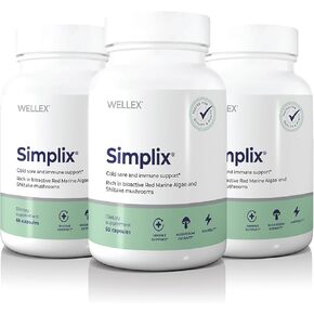 Simplix | Natural Supplement to Strengthen The Immune System | Respond to Outbreaks | Source of Highly Researched Mushroom & Seaweed Polysaccharides 60 Veggie Capsules (3 Pack) (180 Count) in Saudi Arabia