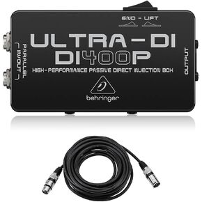 Ultra-DI DI400P High-Performance Passive DI-Box, Bundle with 25' XLR Microphone Cable in Kuwait