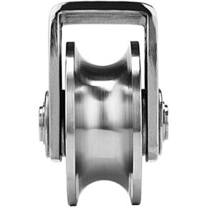 Track Wheel, Pulley Roller,Grooved,1pcs 304 Stainless Steel U/V/H Groove,Caster(U Type 48 * 16mm) in Kuwait