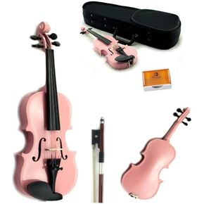 SKY 1/10 Size Violin with Lightweight Case, Brazilwood Bow, and Bright Pink Color in Kuwait