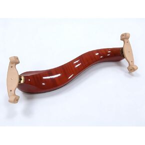 AKLOT Violin Shoulder Rest 4/4 & 3/4: Made of solid white pine, Burgundy Tiger Stripe Finish, Thick Breathable Sponge, Silicone Clamps Won’t Damage Varnish, Ergonomic Design (07） in Kuwait