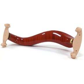 AKLOT Violin Shoulder Rest 4/4 & 3/4: Made of solid white pine, Burgundy Tiger Stripe Finish, Thick Breathable Sponge, Silicone Clamps Won’t Damage Varnish, Ergonomic Design (03） in Kuwait