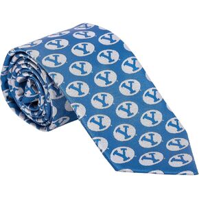 Desert Cactus Brigham Young University Neck Tie BYU Cougars 100% Polyester Necktie with Logo, Officially Licensed (Style B) in Saudi Arabia