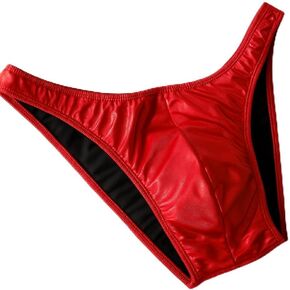 NPC,IFBB,WBFF Men's Bodybuilding Posing Trunks/Posing Fitness Suit - Shiny red in Kuwait