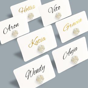 24 قطعة من حاملات بطاقات مكان اللؤلؤة، حاملات بطاقات اسم الطاولة الأنيقة لحفلات الزفاف، ملصقات طعام البوفيه، عرض مقاعد الحفلات، بطاقة الاسم (لؤلؤ ذهبي) in Kuwait