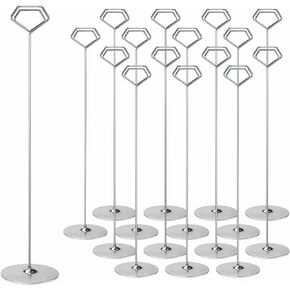 Urban Deco 12PK حامل رقم الطاولة 12 بوصة حامل بطاقة مكان خماسي حامل بطاقات طاولة معدنية، حامل صور للطاولات، حامل بطاقات لديكور الزفاف - ذهبي in Kuwait