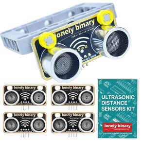5 عبوات من مستشعر المسافة بالموجات فوق الصوتية - الإصدار الذهبي - يدعم 4 أوضاع (I2C، UART، 1-Wire، GPIO) HC-SR04 متوافق مع مشاريع Arduino وRaspberry Pi وESP32 in Kuwait