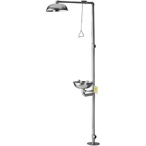 Emergency Eyewash Station 2 in 1 Combination Coated Sprayed Shower 304 Stanless Steel, Combination Emergency Rescue Supply with Abs Basin in Kuwait