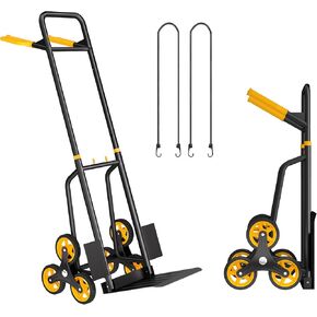 عربة تسلق السلالم، سعة 440 رطلًا، شاحنة يدوية مع عجلات لتسلق السلالم ومقبض قابل للسحب بلمسة واحدة، أنبوب فولاذي سميك ومطور قابل للطي لتسلق السلالم in Kuwait