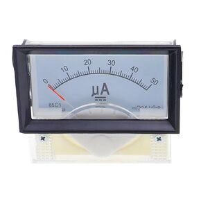 Pointer Type Panel Mount Analog Ammeter Gauge DC Meter 50uA 100uA 200uA 300uA 500uA Measuring Range 85C17 1Pcs(50UA) in Kuwait